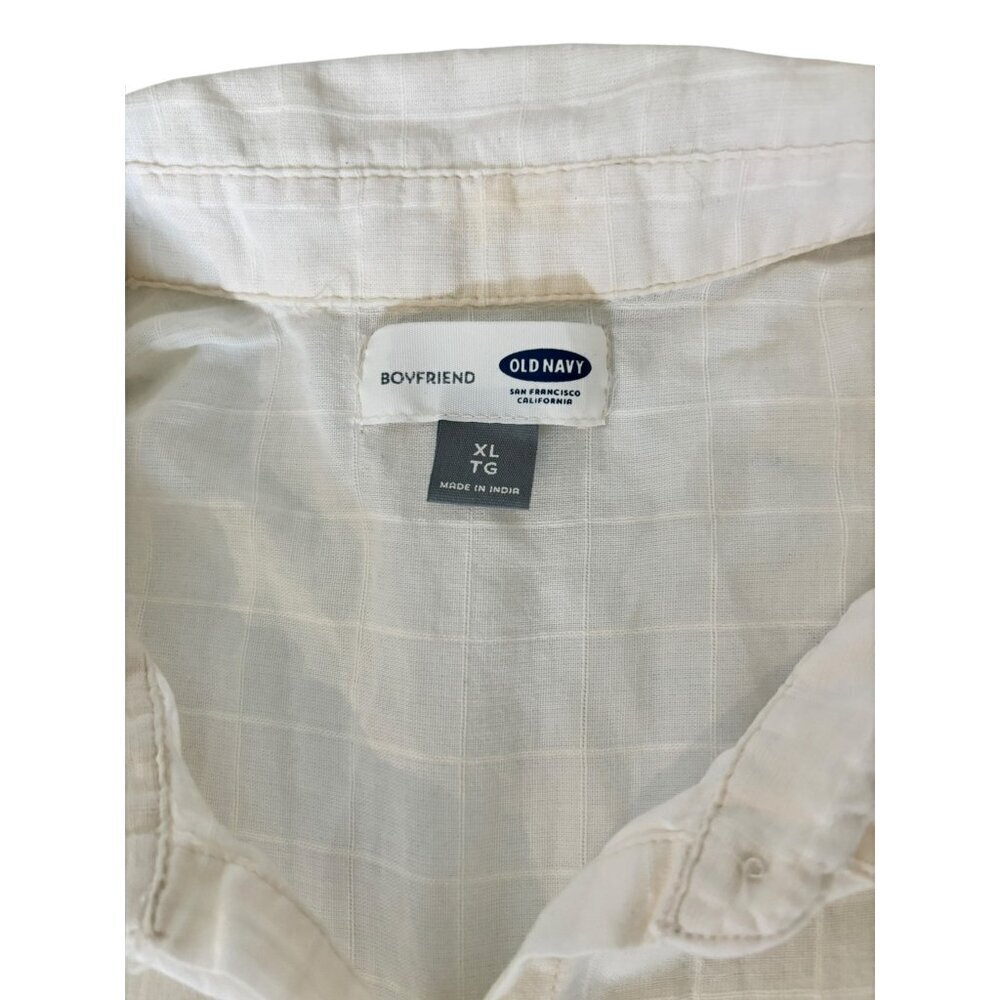 Old Navy Women's Boyfriend-style Longsleeve Buttoned Down Top - Picture 4 of 8